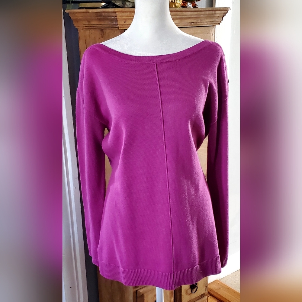 Talbots Cotton Fuchsia Sweater